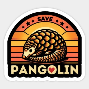 SAVE THE PANGOLIN AN ENDANGERED SPECIE Sticker